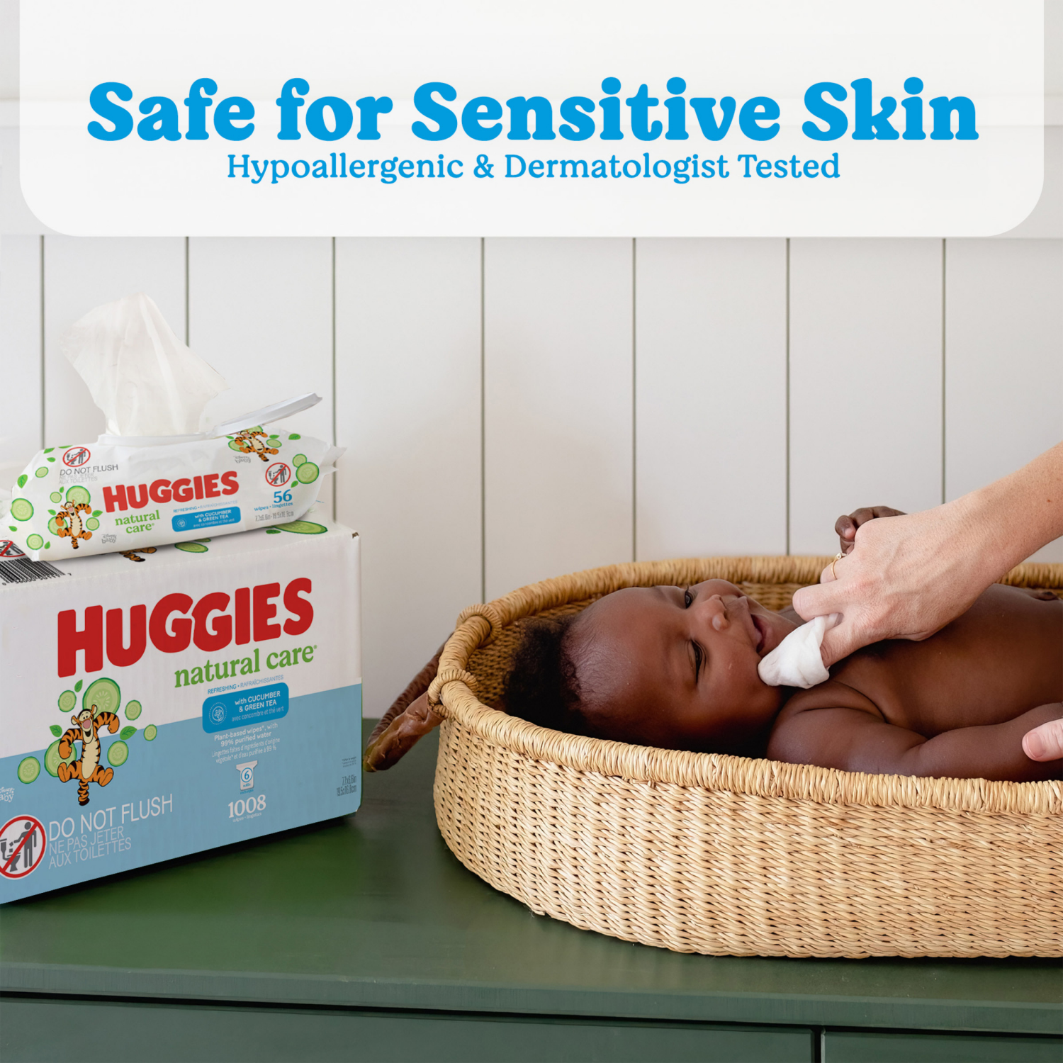 slide 7 of 8, Huggies Natural Care Refreshing Baby Wipes, Scented, 3 Flip-Top Packs (168 Wipes Total), 3 ct