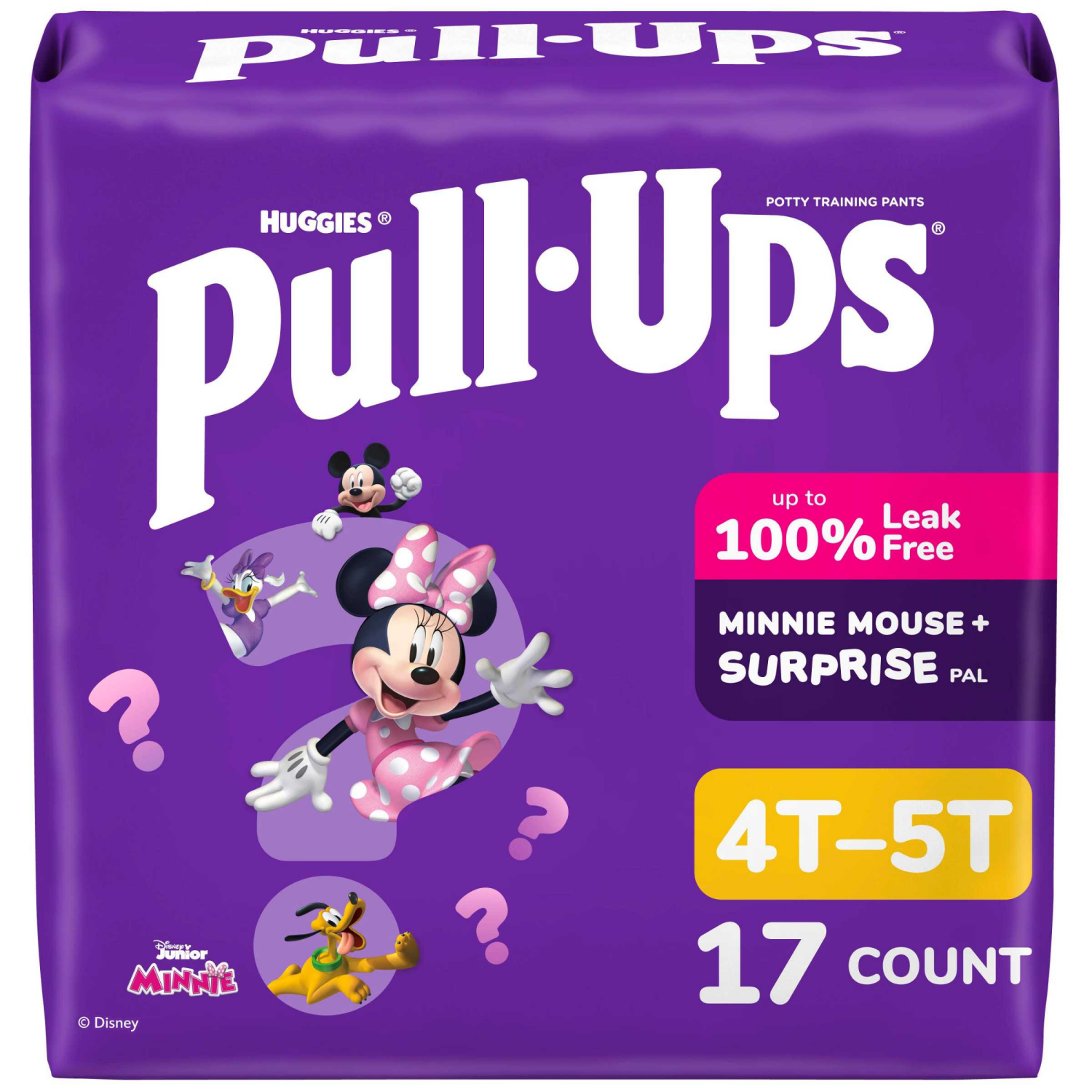 slide 1 of 8, Pull-Ups Girls' Potty Training Pants, 4T-5T (38-50 lbs), 17 Count, 17 ct