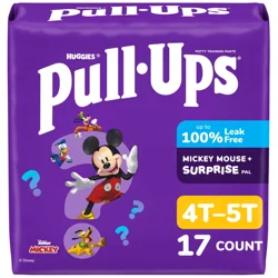 Pull-Ups Boys' Potty Training Pants, 4T-5T (38-50 lbs), 17 Count