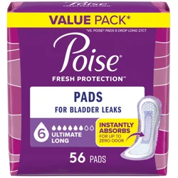 Poise Pads, Ultimate Absorbency, Long Length