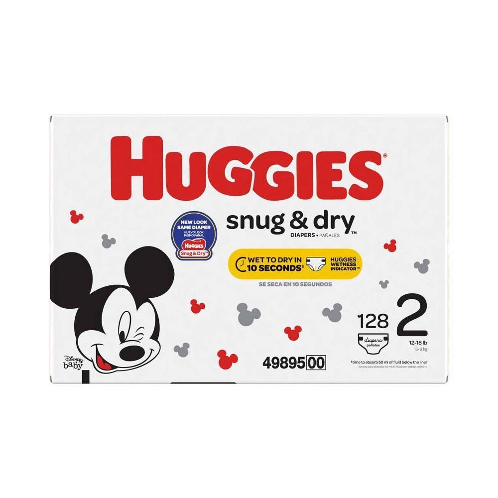 slide 3 of 5, Huggies Snug & Dry Baby Diapers, Size 2, 112 Ct, 112 ct