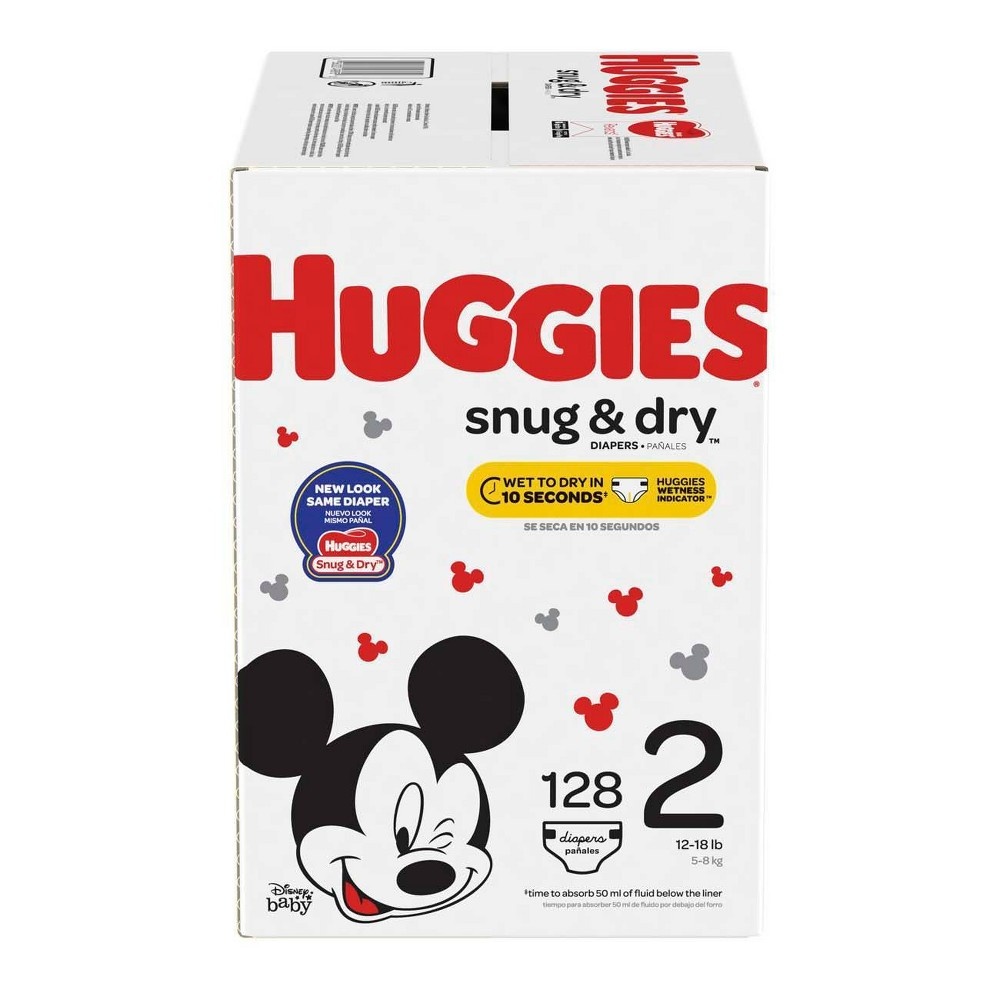 slide 4 of 5, Huggies Snug & Dry Baby Diapers, Size 2, 112 Ct, 112 ct