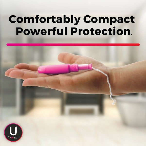 slide 13 of 25, U by Kotex Super Click Compact Tampons, 16 ct
