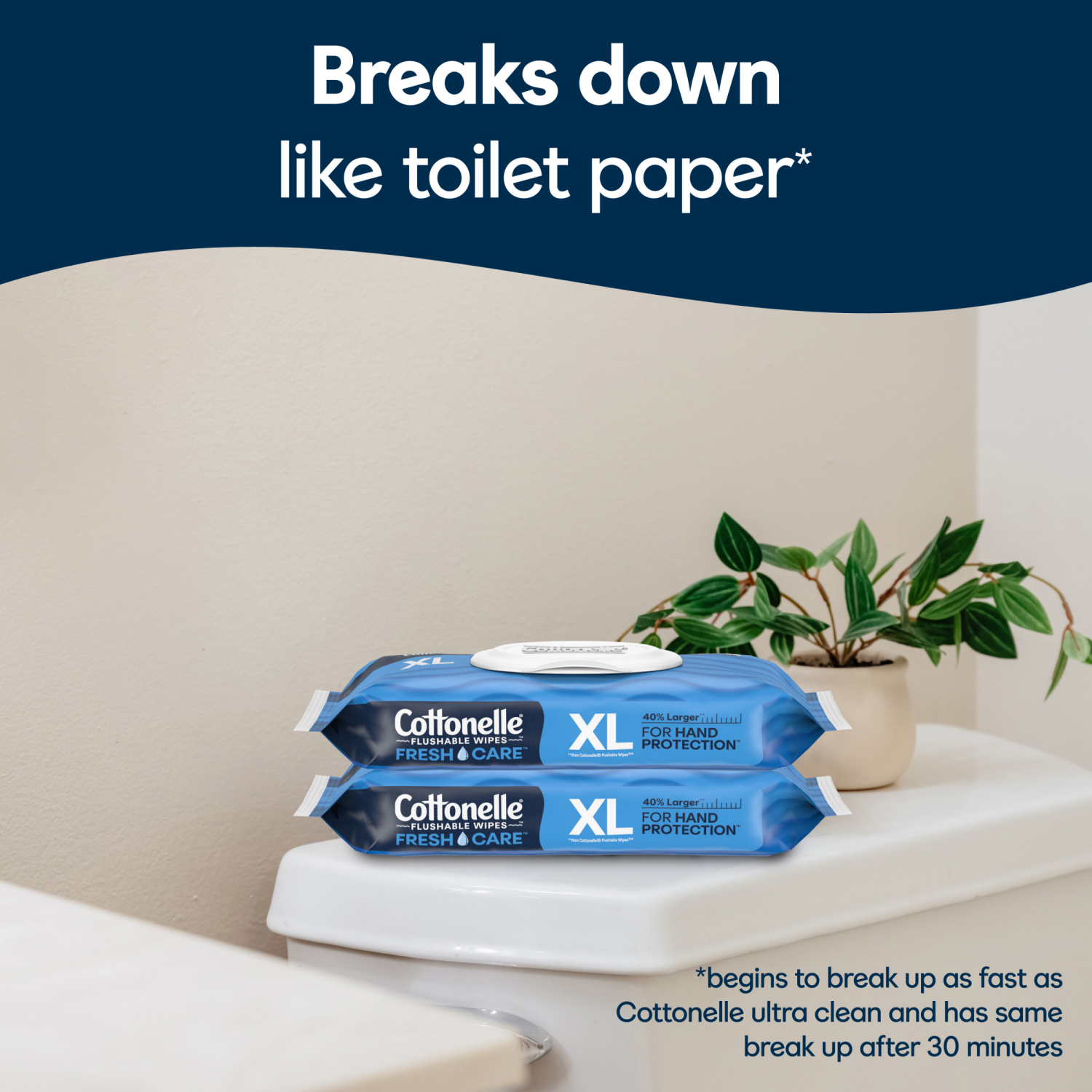 slide 7 of 8, Cottonelle UltraFresh XL Flushable Wet Wipes, Adult Wipes Large, 1 Flip-Top Pack, 60 Wipes per Pack (60 Total Flushable Wipes), 60 ct
