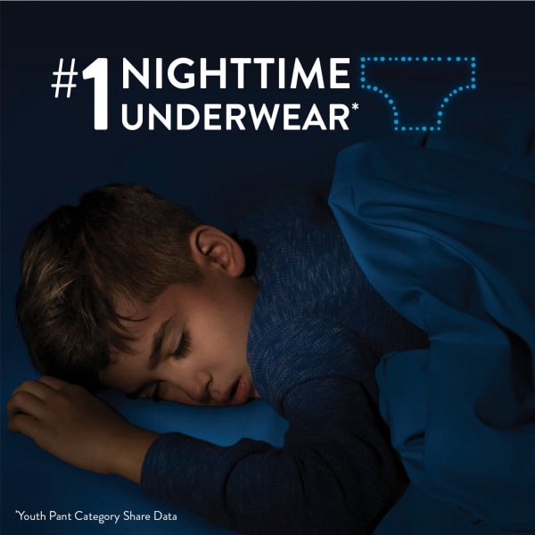 slide 3 of 29, Goodnites Overnight Underwear for Boys, XL (95-140 lb.), 28 Ct, 28 ct