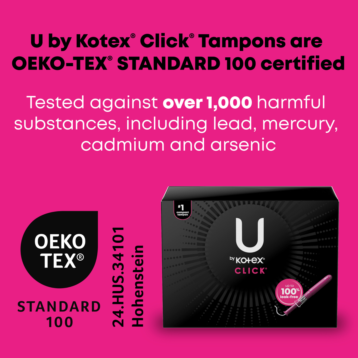 slide 3 of 8, U by Kotex Click Compact Multipack Tampons, Regular/Super, Unscented, 15 Count, 15 ct