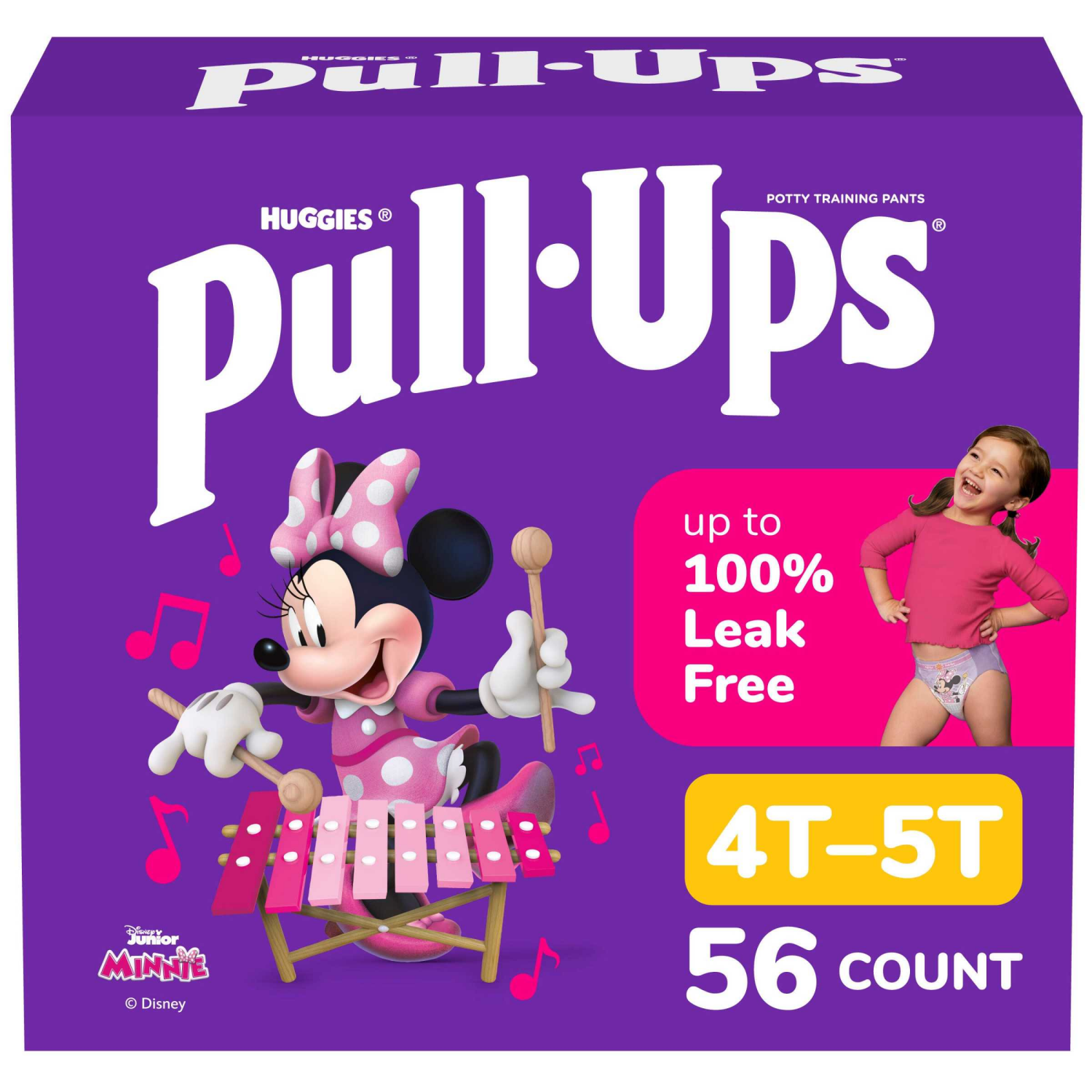 slide 1 of 8, Pull-Ups Huggies Girl Pull Ups Pant 4T 5T, 56 ct