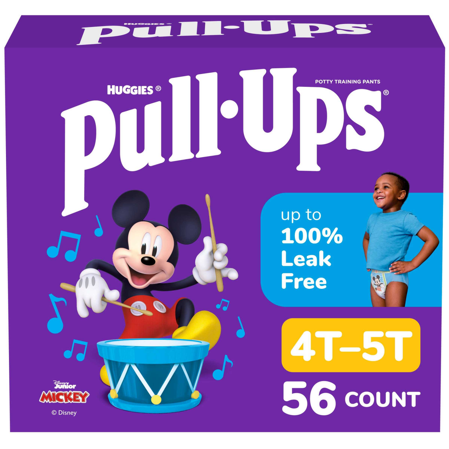 slide 1 of 8, Pull-Ups Boys' Potty Training Pants, 4T-5T (38-50 lbs), 56 Ct, 56 ct