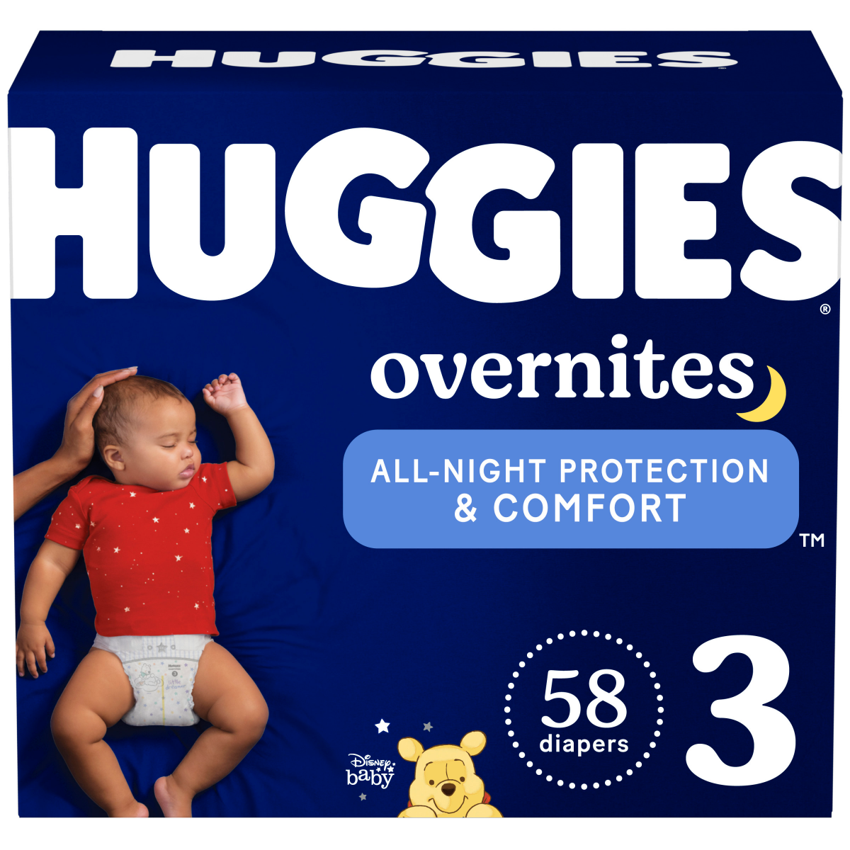 slide 1 of 29, Huggies Overnites Nighttime Baby Diapers, Size 3, 58 Ct, 58 ct