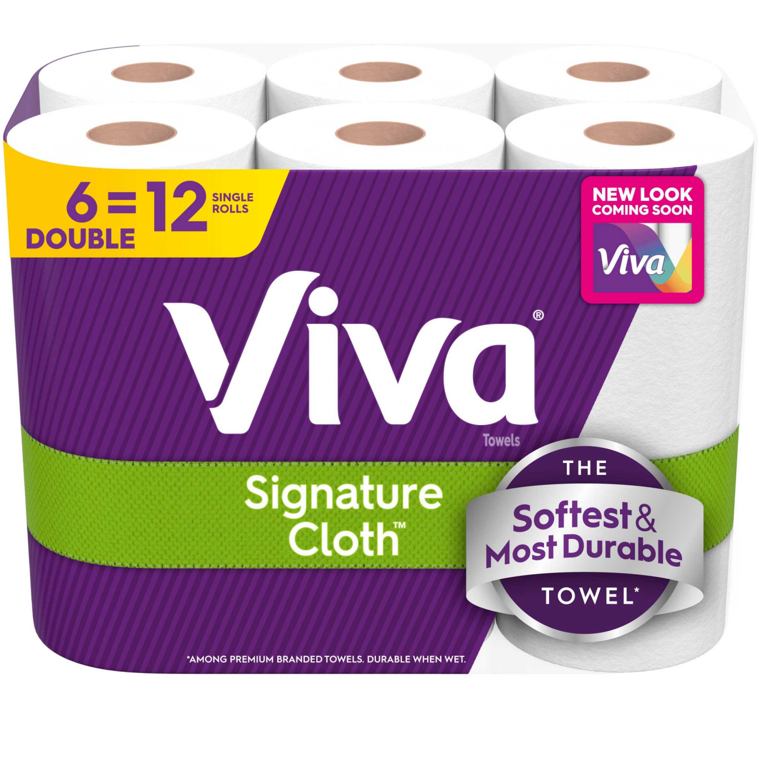 slide 1 of 8, Viva Signature Cloth Paper Towels, Choose-A-Sheet - 6 Double Rolls, 6 ct