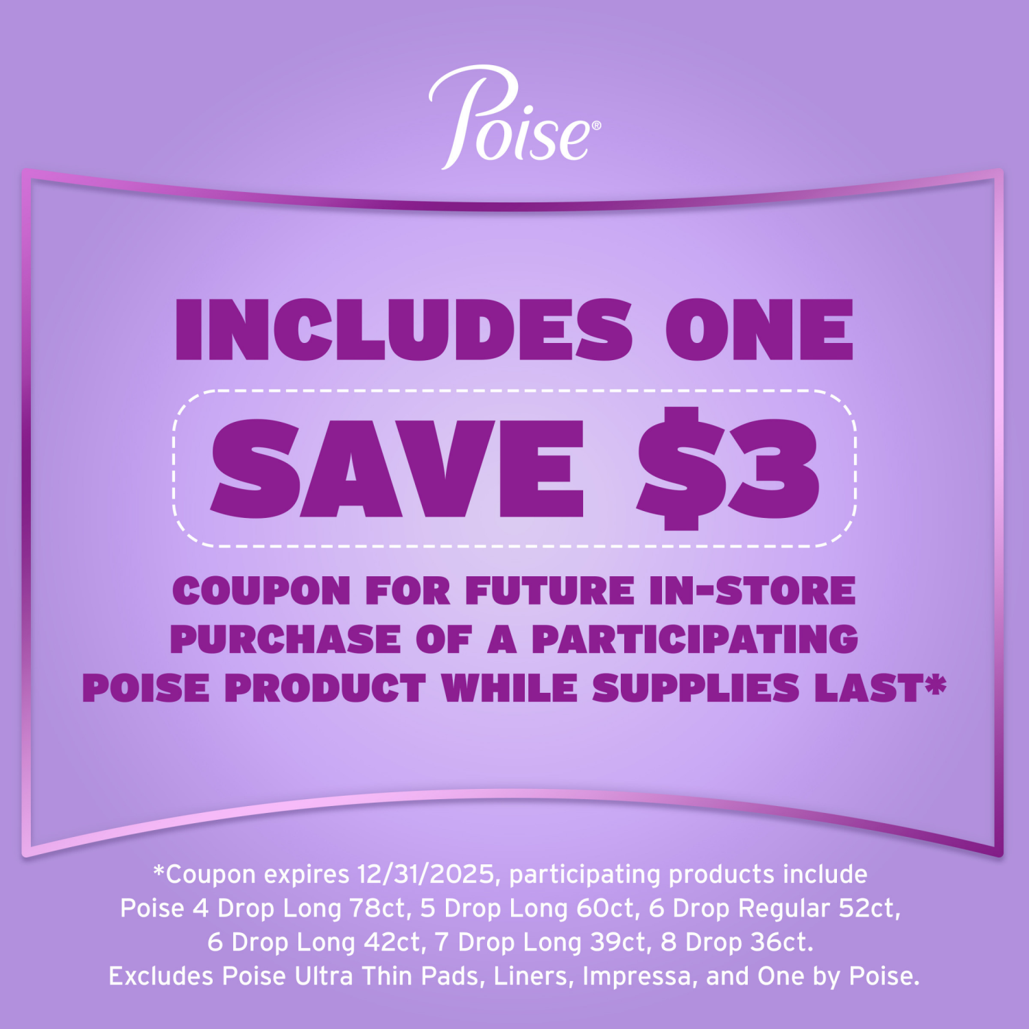 slide 7 of 8, Poise Overnight Incontinence & Postpartum Pads for Bladder Leaks, 8 Drop Extra Coverage, 36 Count, 36 ct