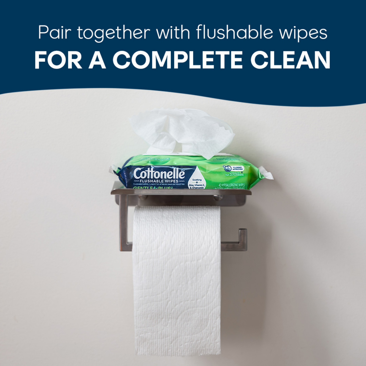 slide 5 of 8, Cottonelle Ultra Comfort Toilet Paper, Strong Toilet Tissue, 12 Mega Rolls (12 Mega Rolls = 48 Regular Rolls), 244 Sheets Per Roll, 12 ct
