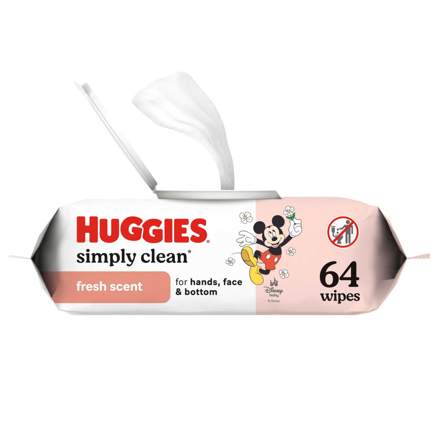 slide 1 of 8, Huggies Simply Clean Fresh Scent Baby Wipes, 1 Flip-Top Pack (64 Wipes Total), 64 ct