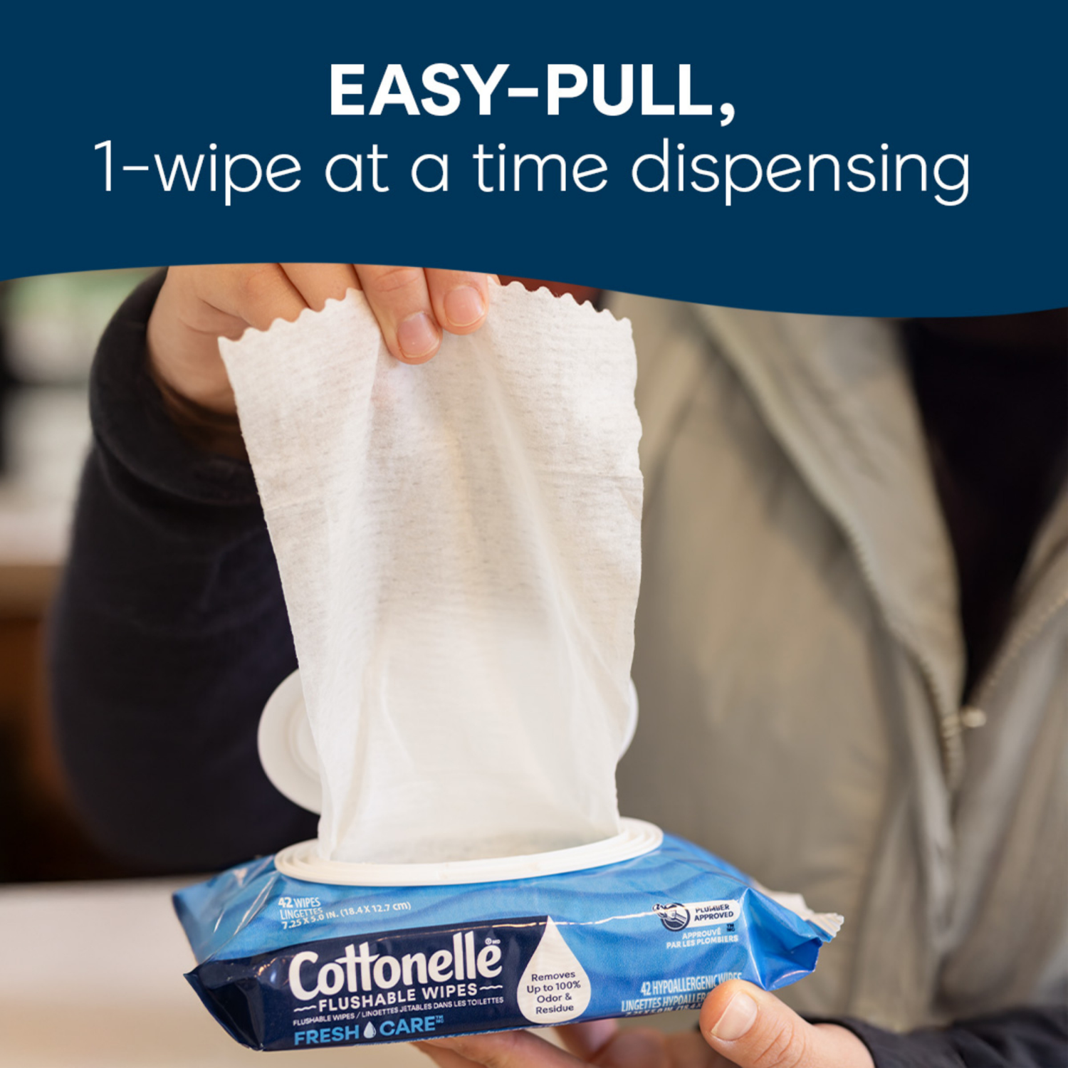 slide 7 of 7, Cottonelle XL Flushable Wet Wipes, 3 Flip-Top Packs, 45 Wipes Per Pack (135 Total Wipes), 1 ct