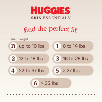 slide 8 of 29, Huggies Skin Essentials Baby Diapers, Size 1 (8-14 lbs), 84 Ct, 84 ct