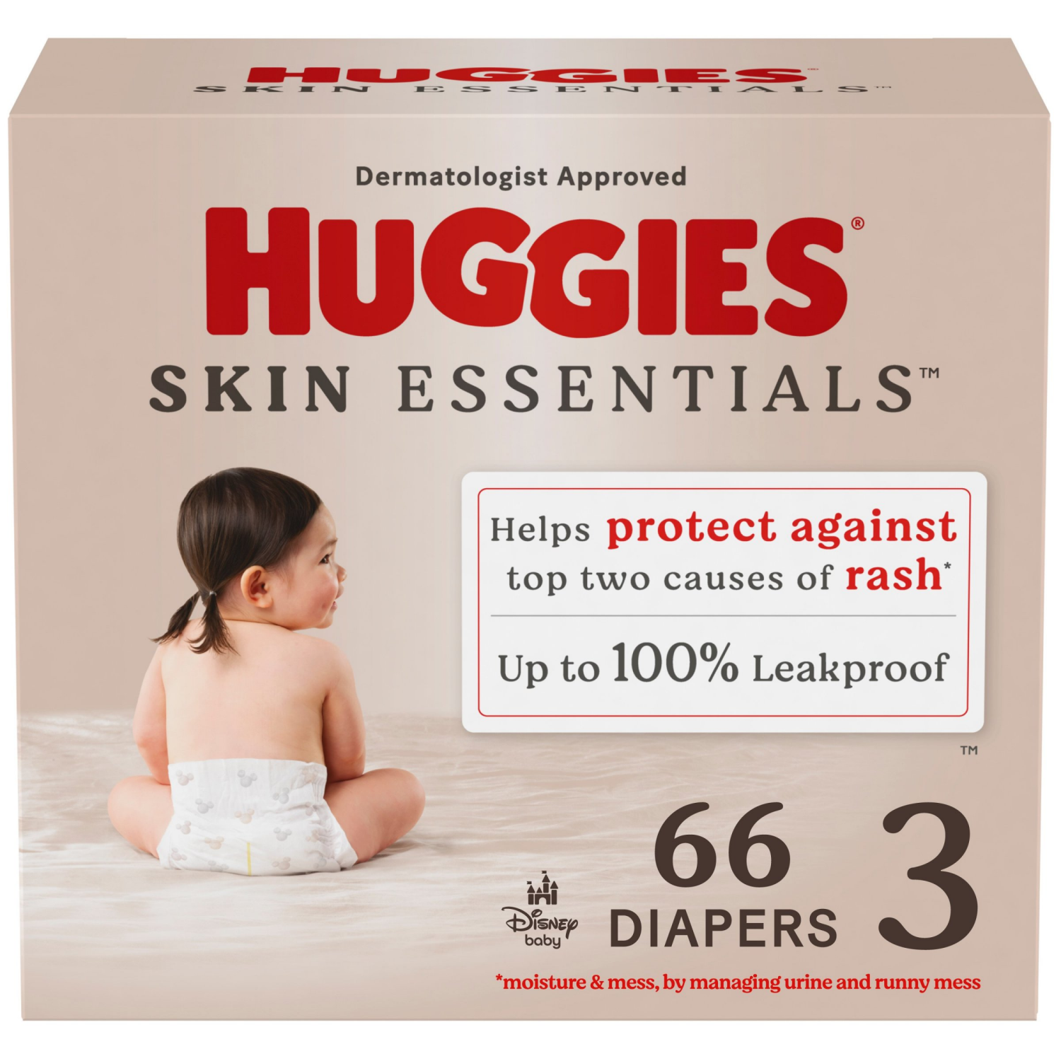 slide 1 of 8, Huggies Skin Essentials Baby Diapers, Size 3 (16-28 lbs), 66 Ct, 66 ct