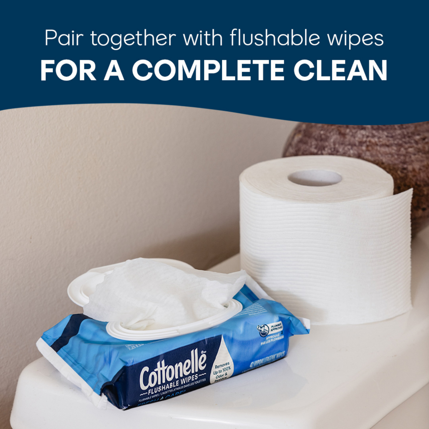 slide 2 of 8, Cottonelle Ultra Clean Toilet Paper, Strong Toilet Tissue, 6 Mega Rolls (6 Mega Rolls = 24 Regular Rolls), 284 Sheets Per Roll, 6 ct