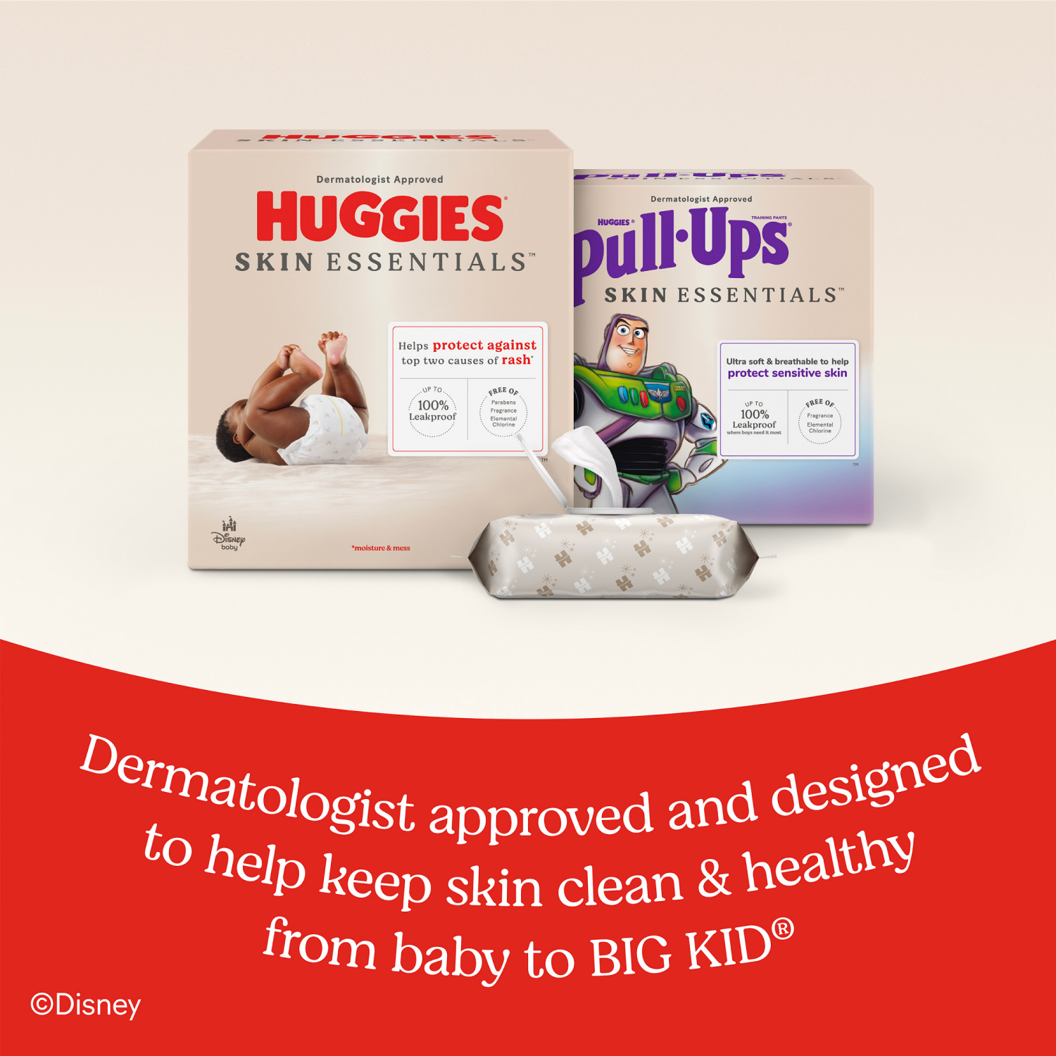 slide 3 of 8, Huggies Skin Essentials Baby Wipes, 8 Flip Top Packs (448 Wipes Total), 8 ct