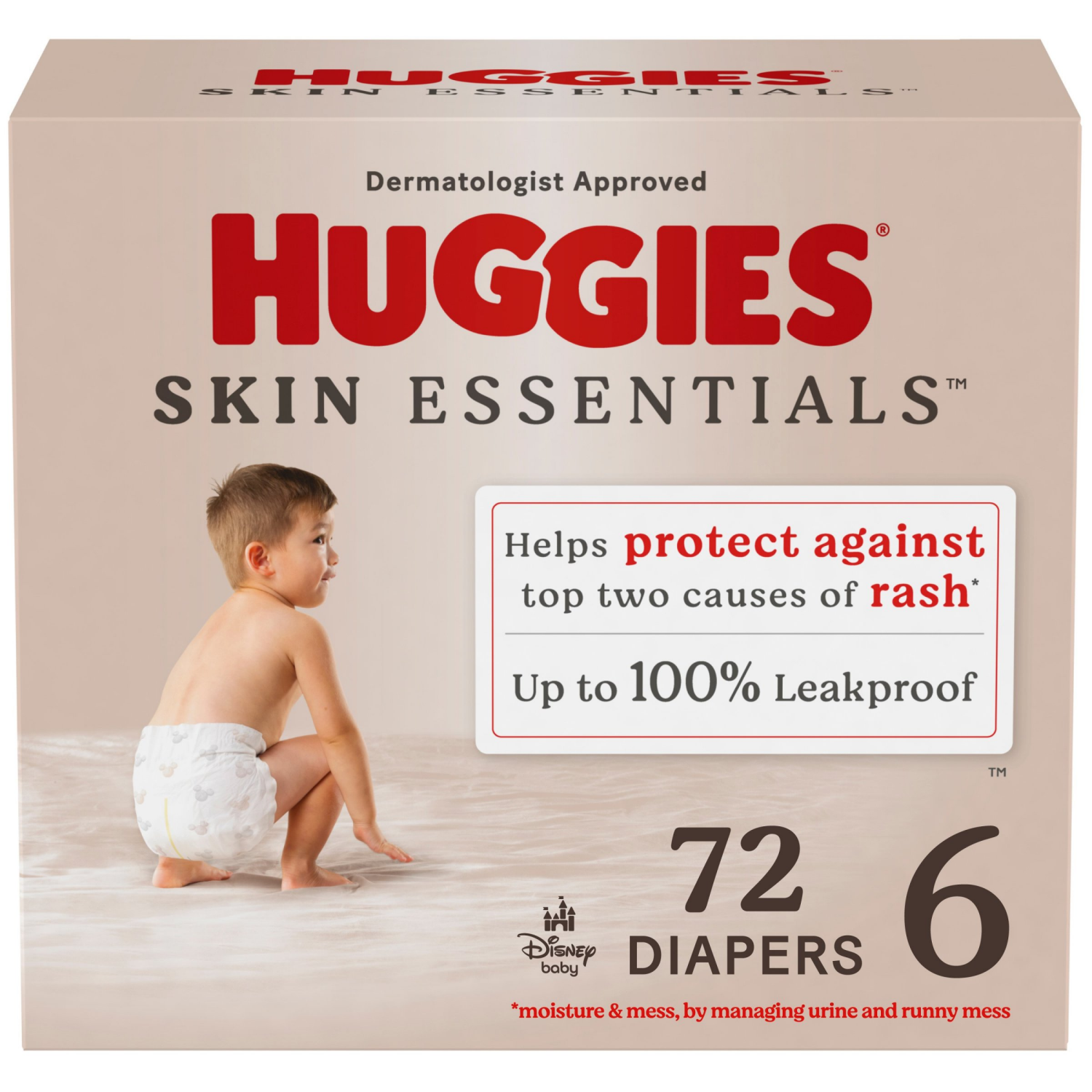 slide 1 of 8, Huggies Skin Essentials Baby Diapers, Size 6 (35+ lbs), 72 Ct, 72 ct