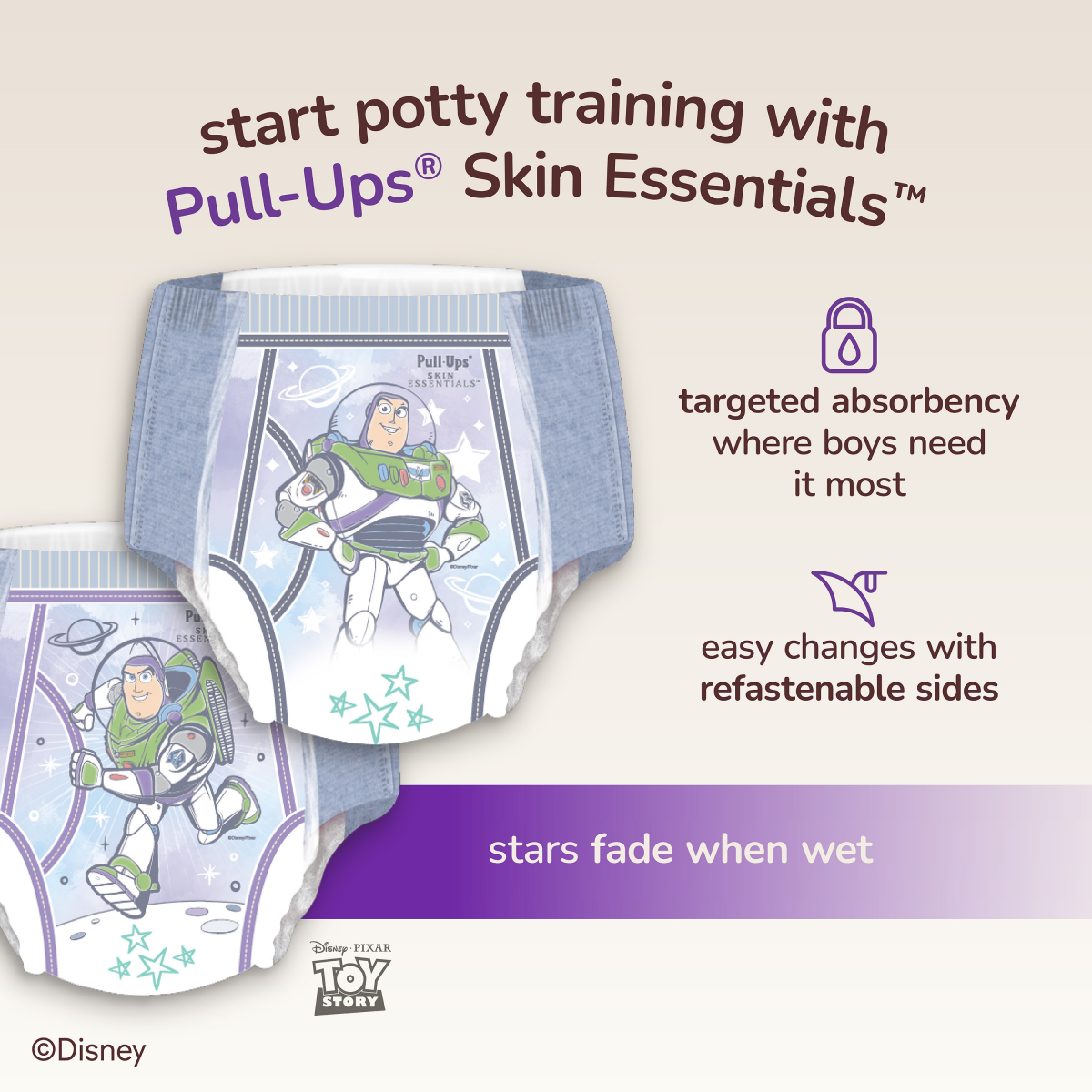 slide 7 of 8, Pull-Ups Boys' Skin Essentials Training Pants, 3T-4T (32-40 lbs), 54 Ct, 54 ct