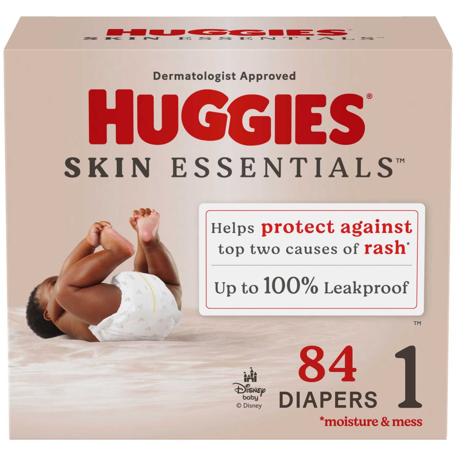 slide 1 of 8, Huggies Skin Essentials Diapers - Size 1 - 96ct, 1 x 96 ct