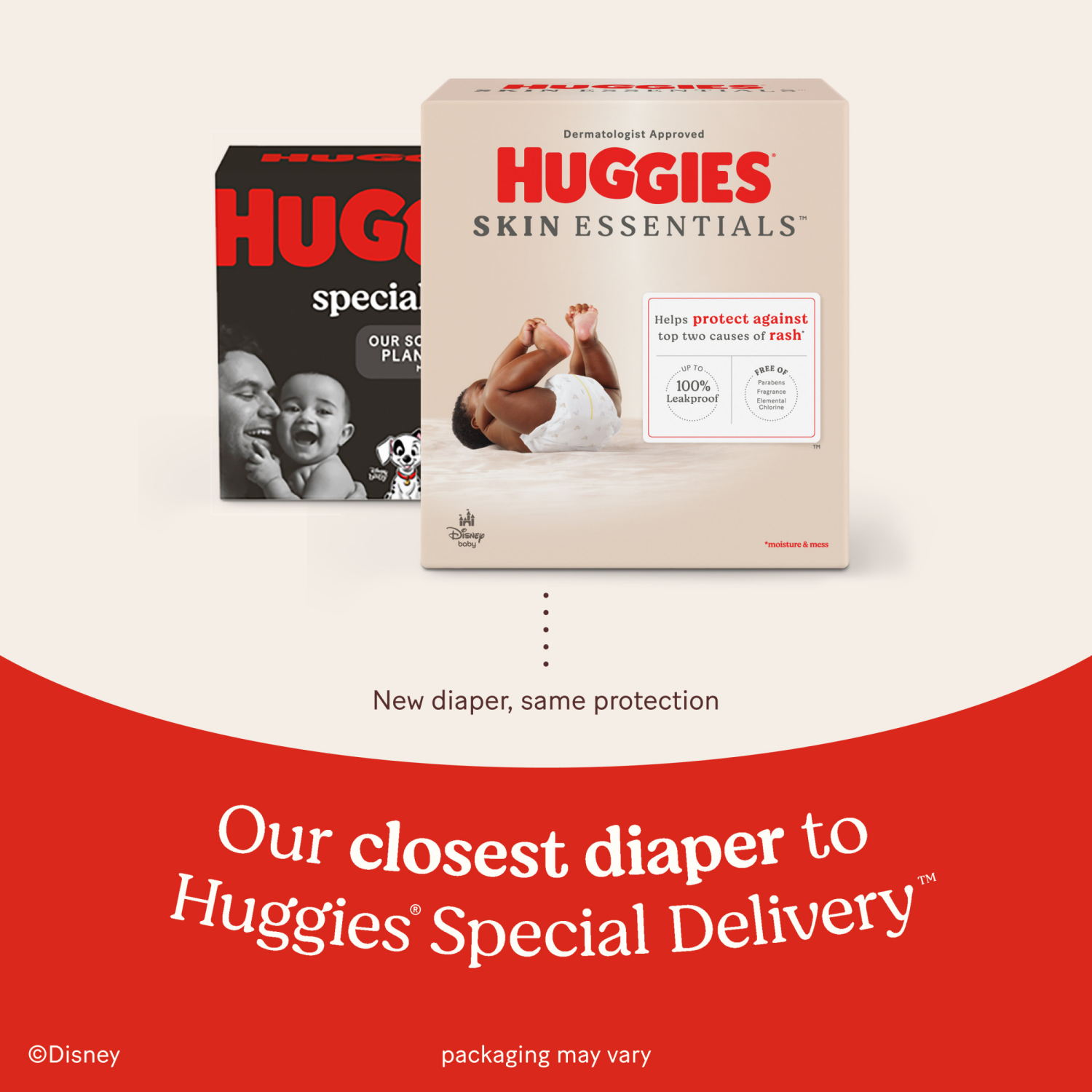 slide 3 of 8, Huggies Skin Essentials Diapers - Size 2 - 84ct, 2 x 84 ct