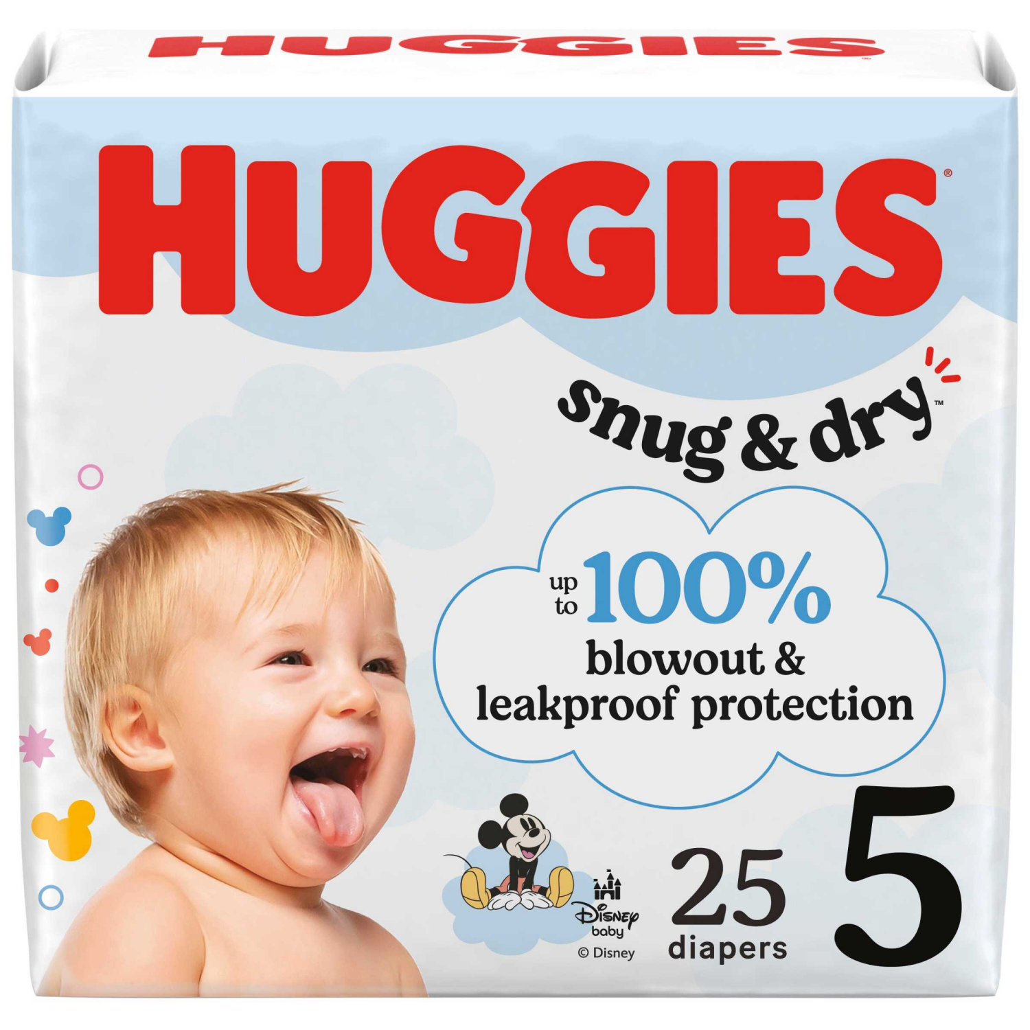 slide 1 of 8, Huggies Snug & Dry Baby Diapers, Size 5 (27+ lbs), 25 Ct, 25 ct