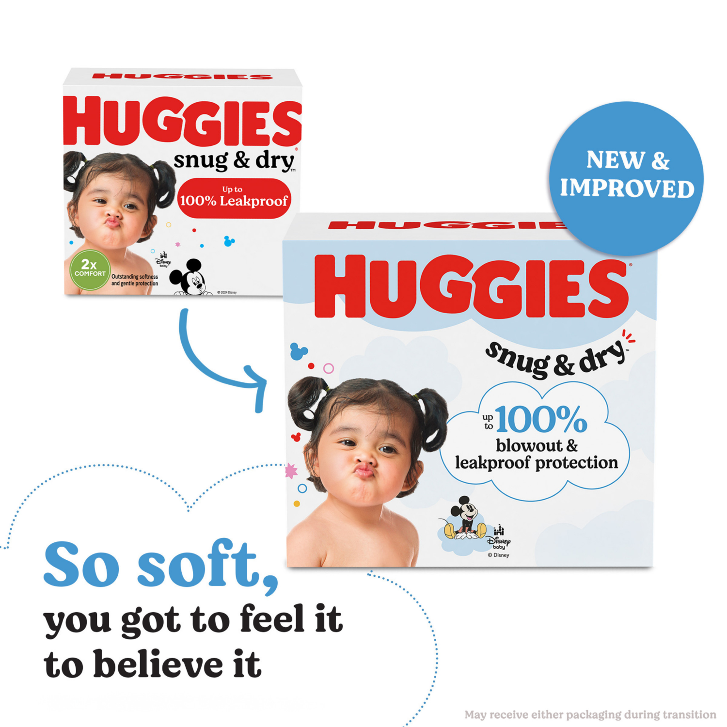 slide 6 of 8, Huggies Snug & Dry Baby Diapers, Size 1 (8-14 lbs), 128 Ct, 128 ct