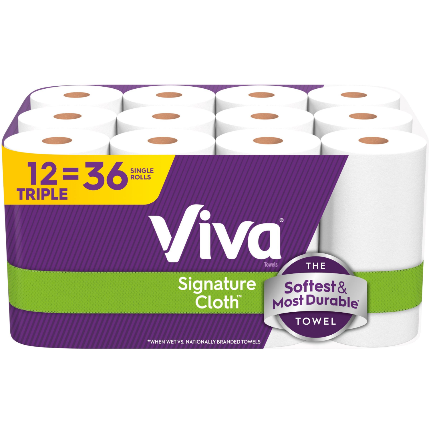 slide 1 of 1, Viva Signature Triple Sas Towel, 12 ct