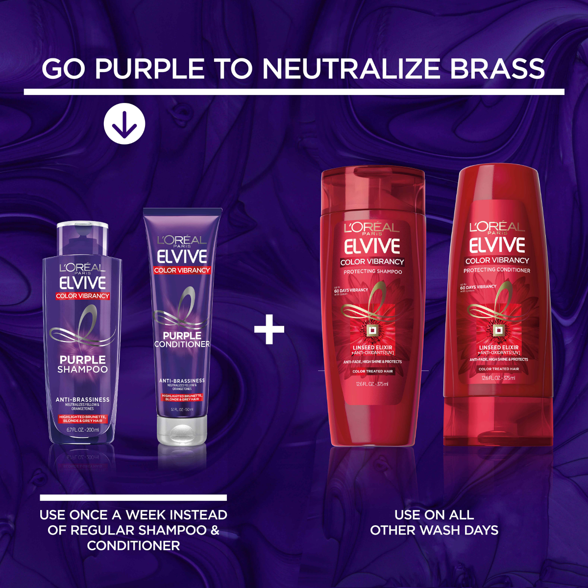 slide 4 of 4, L'Oréal Color Vibrancy Shampoo, 6.7 oz