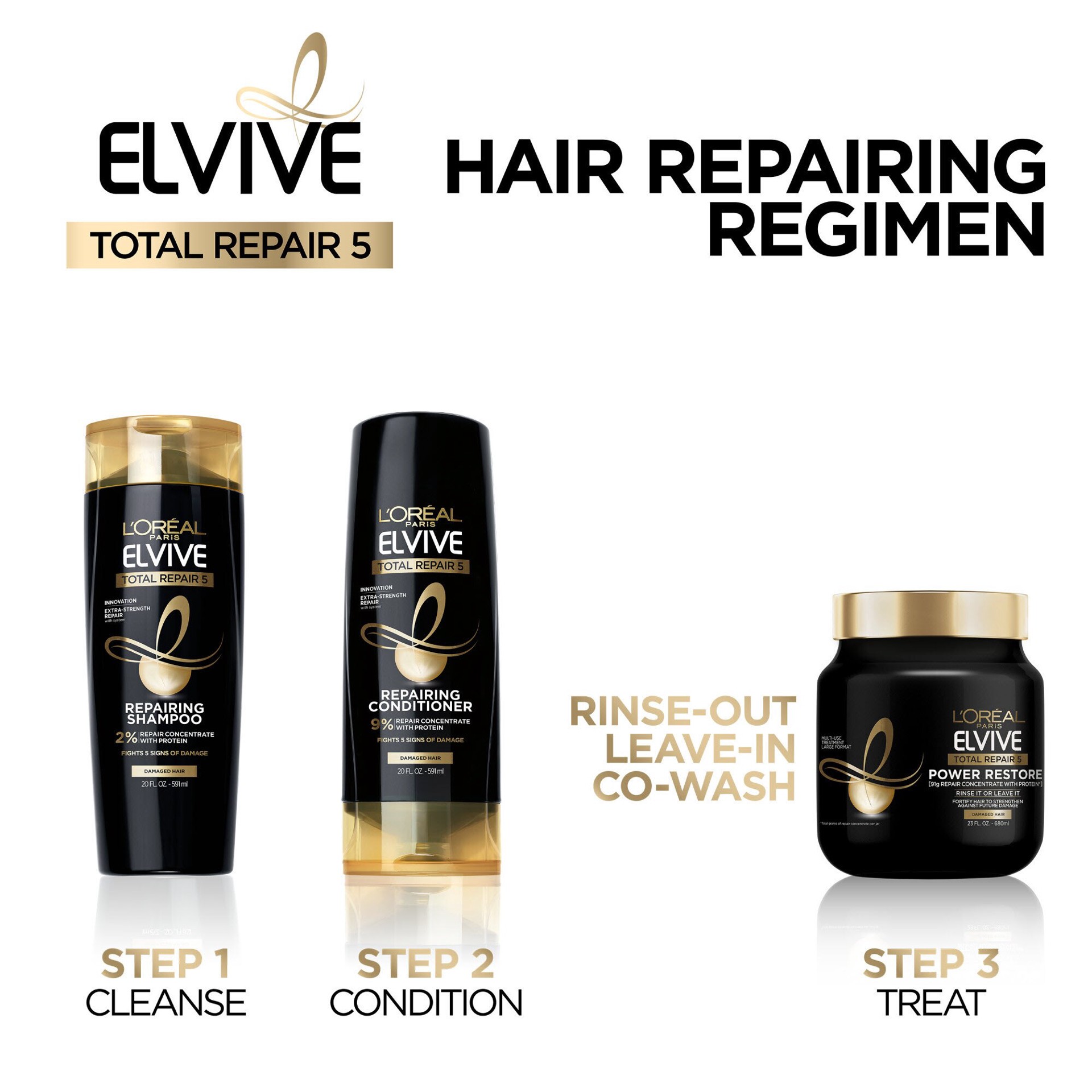 slide 6 of 8, L'Oréal Elvive Total Repair 5 Power Restore Multi-Use Treatment - 23 fl oz, 23 fl oz