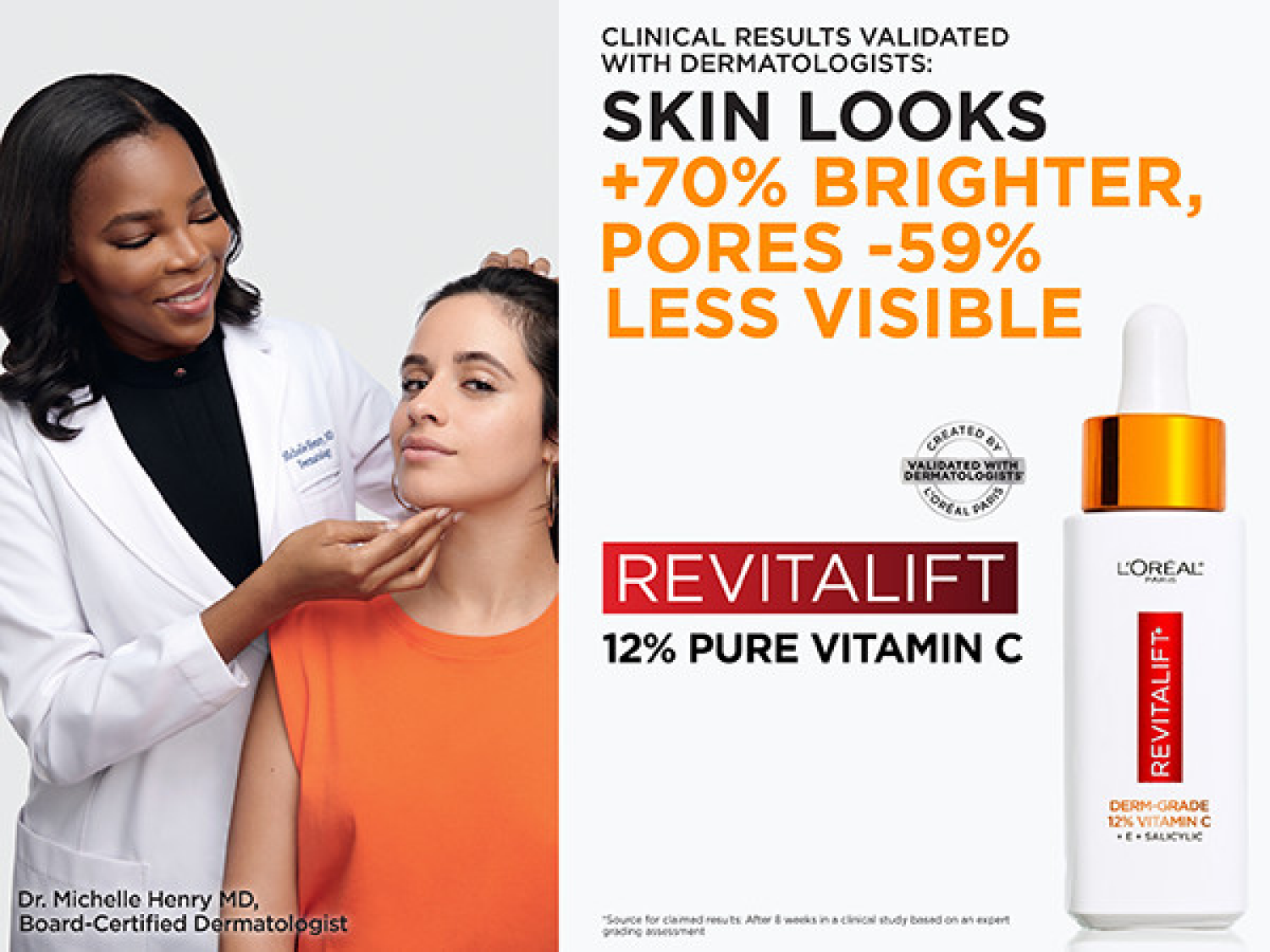 slide 2 of 5, L'Oréal L'Oreal Paris Revitalift 12 percent Pure Vitamin C, E, Salicylic Acid Serum, 1 fl oz