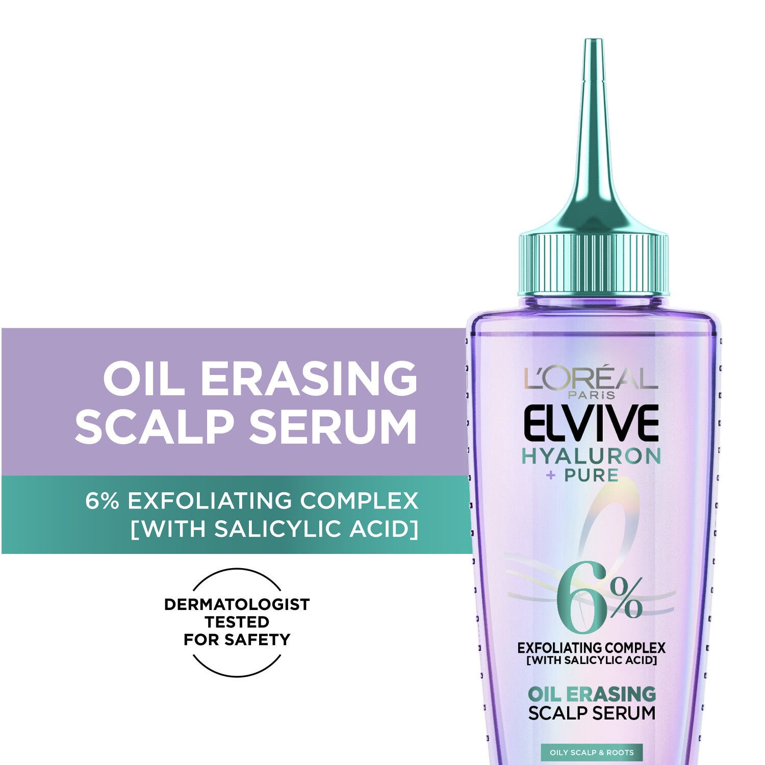 slide 4 of 8, L'Oréal Paris Elvive Hyaluron + Pure Oil Erasing Scalp Serum, 3.45 oz