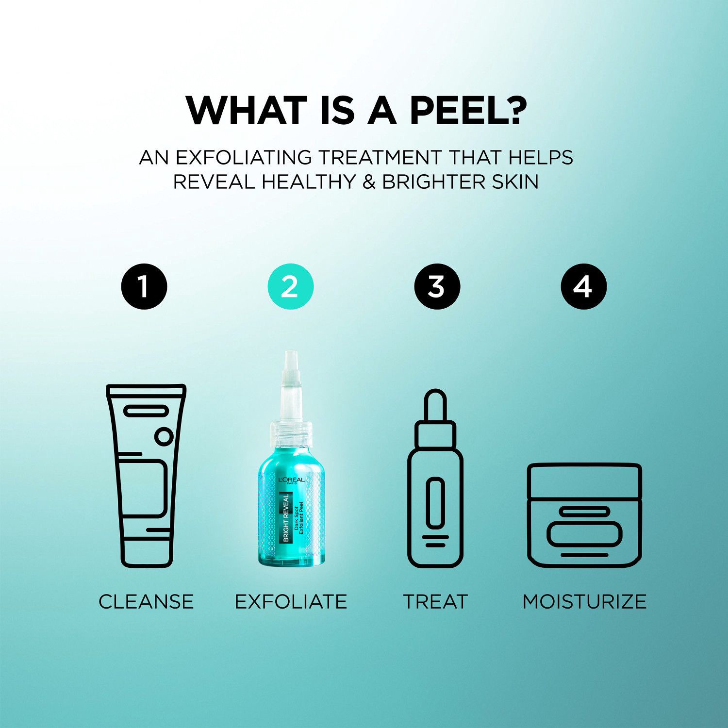 slide 2 of 9, L'Oreal Paris Bright Reveal Exfoliant Peel, 1 ct