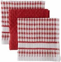 slide 1 of 1, Everyday Living Popcorn Dishcloths - Paprika, 3 ct