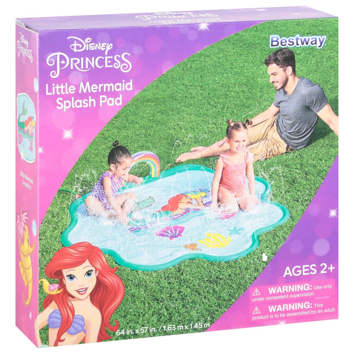 slide 7 of 9, Bestway Little Mermaid Splash Pad, 1 ct