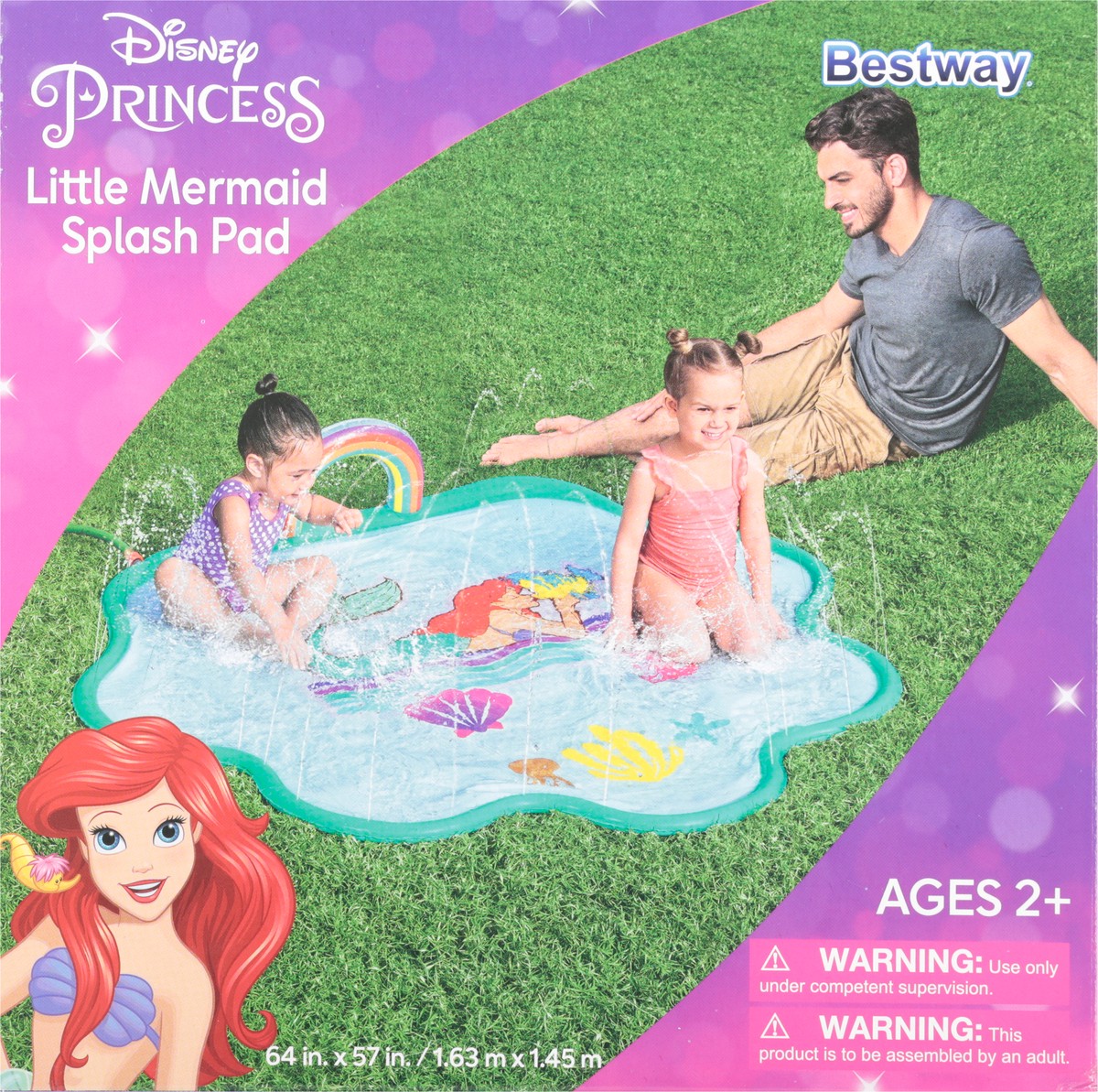 slide 5 of 9, Bestway Little Mermaid Splash Pad, 1 ct