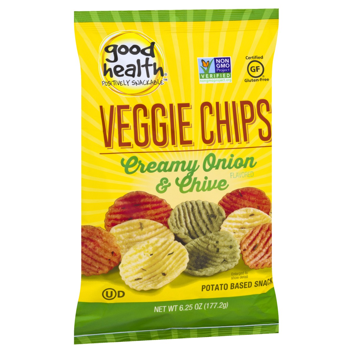 slide 3 of 11, Good Health Creamy Onion & Chive Flavored Veggie Chips 6.25 oz, 6.25 oz