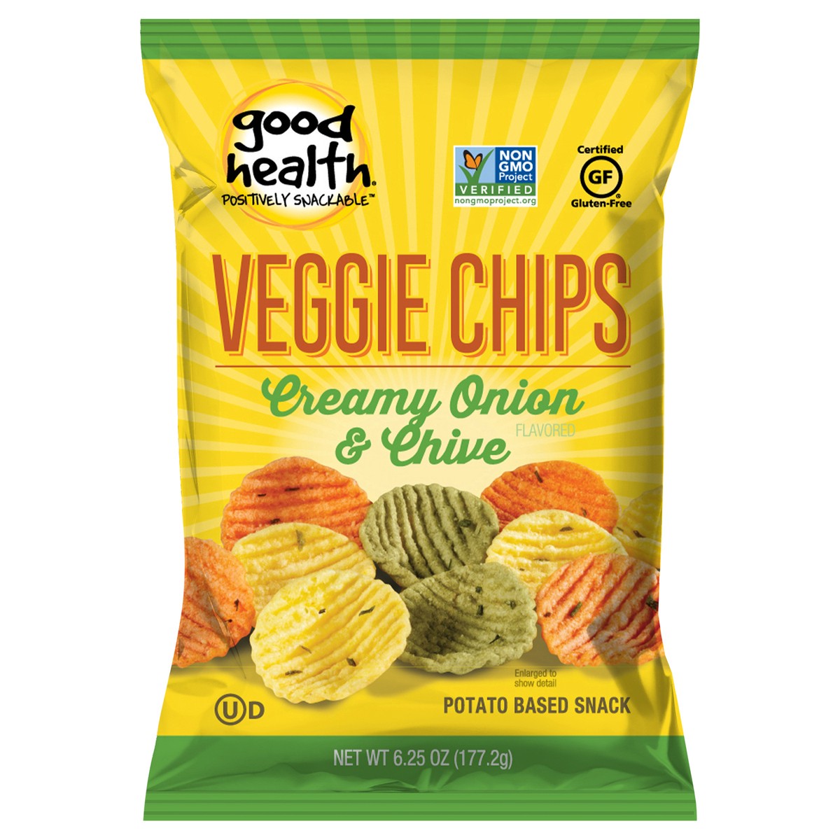 slide 1 of 11, Good Health Creamy Onion & Chive Flavored Veggie Chips 6.25 oz, 6.25 oz