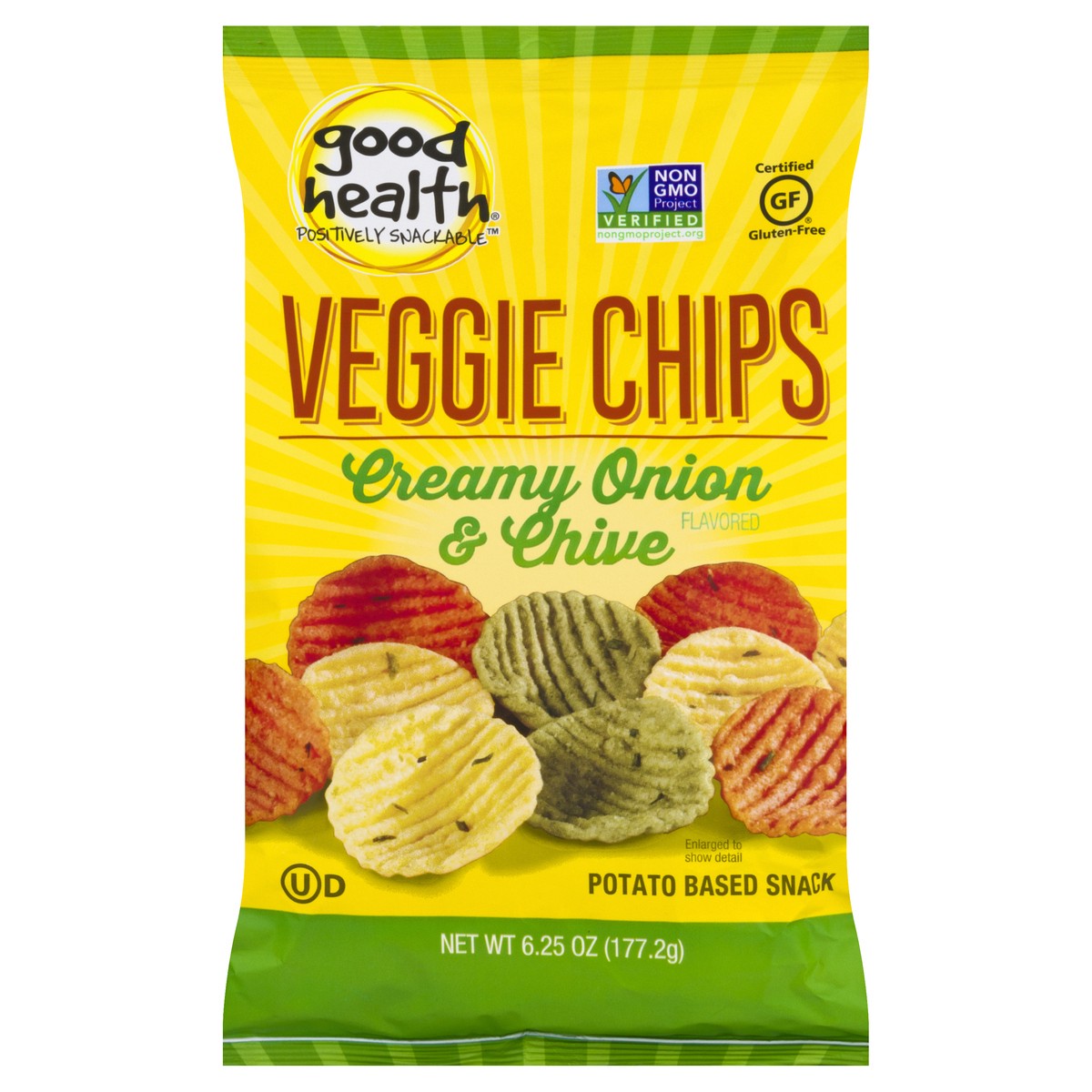 slide 4 of 11, Good Health Creamy Onion & Chive Flavored Veggie Chips 6.25 oz, 6.25 oz