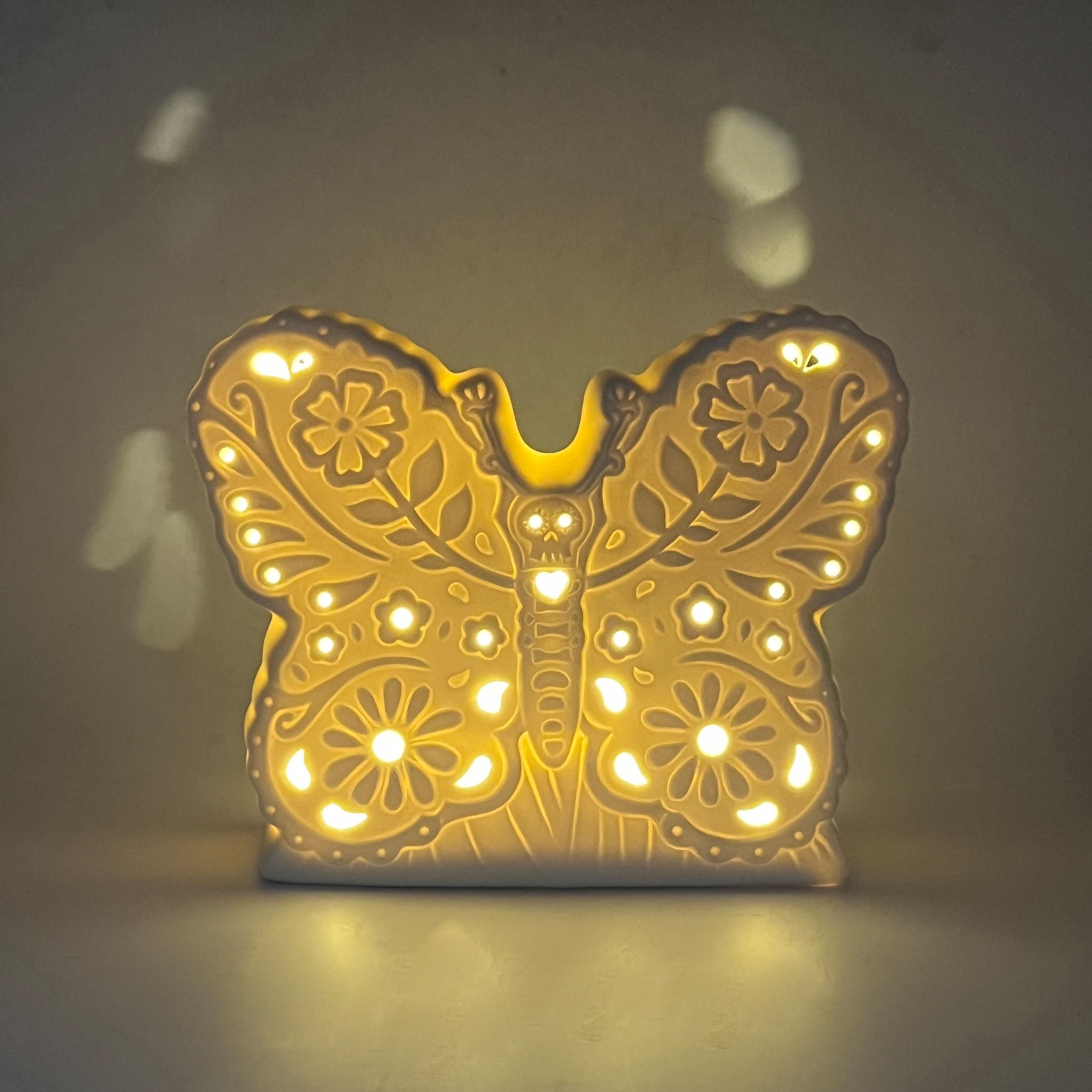 slide 3 of 8, 7.5" Diy Led Butterfly Ceramic Decor By Ashland, 7.5 in