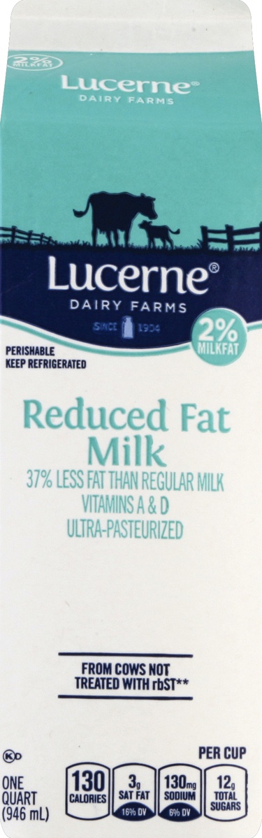 slide 2 of 7, Lucerne Dairy Farms Milk, Reduced Fat, 2% Milkfat, 32 oz