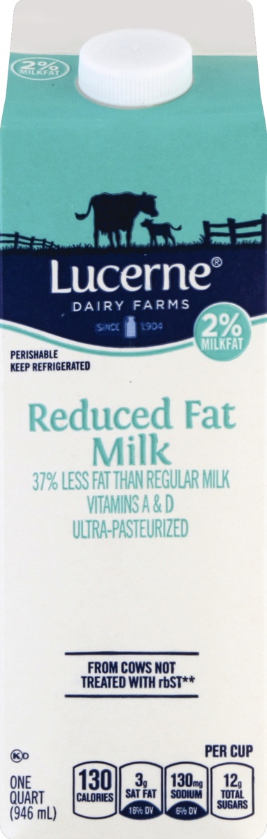 slide 4 of 7, Lucerne Dairy Farms Milk, Reduced Fat, 2% Milkfat, 32 oz