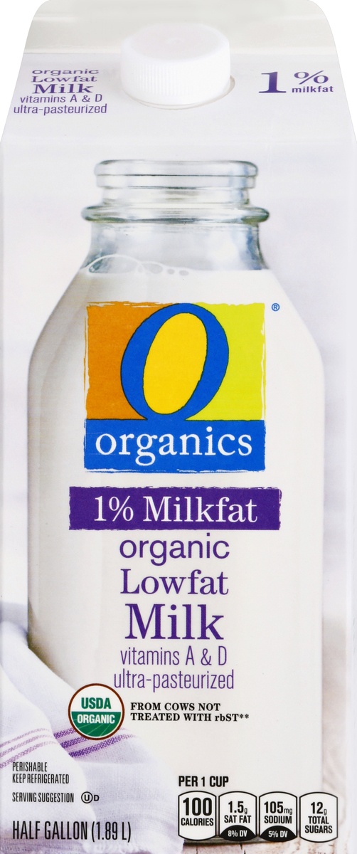 slide 2 of 4, O Organics Organic Lowfat Milk, 