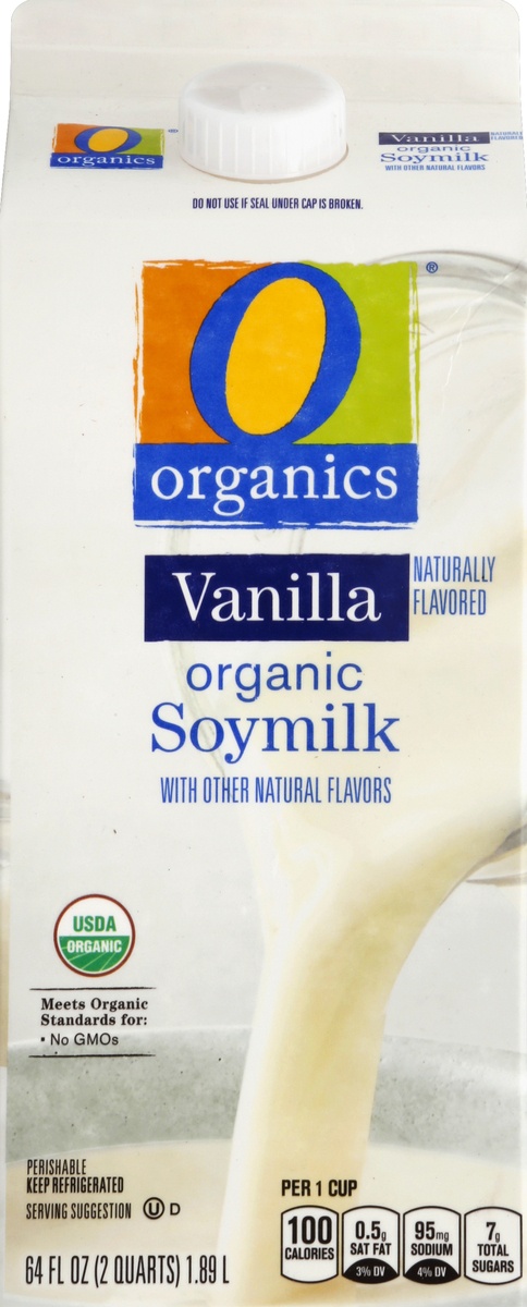 slide 3 of 4, O Organics Organic Vanilla Soymilk, 12 gal
