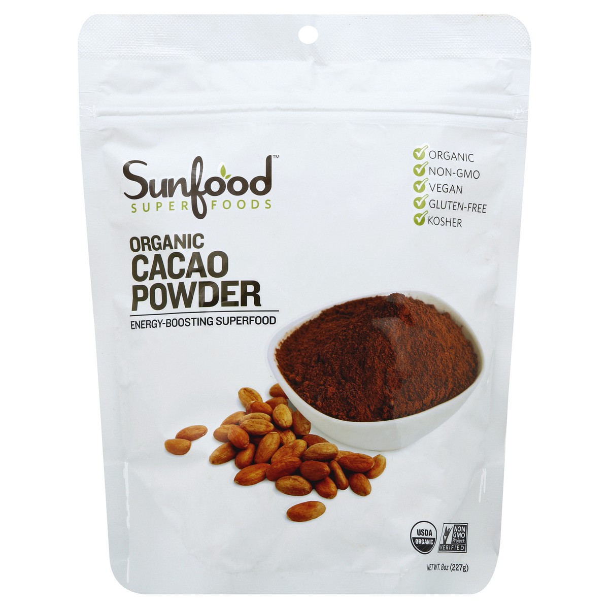 slide 3 of 3, SunFood Superfoods Cacao Powder 8 oz, 8 oz