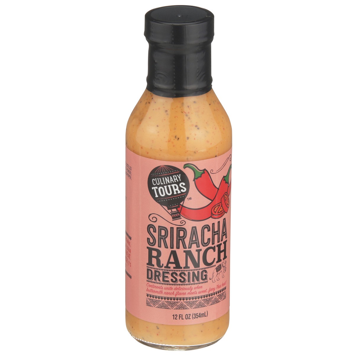 slide 2 of 9, Culinary Tours Pourable Dressing Ranch Sriracha, 12 fl oz