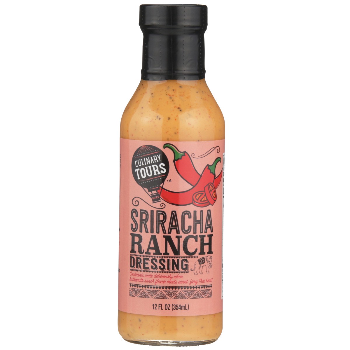 slide 8 of 9, Culinary Tours Pourable Dressing Ranch Sriracha, 12 fl oz