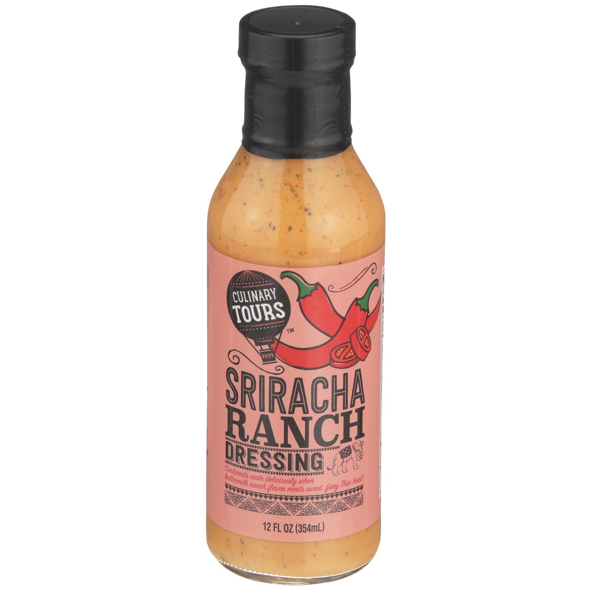 slide 1 of 9, Culinary Tours Pourable Dressing Ranch Sriracha, 12 fl oz