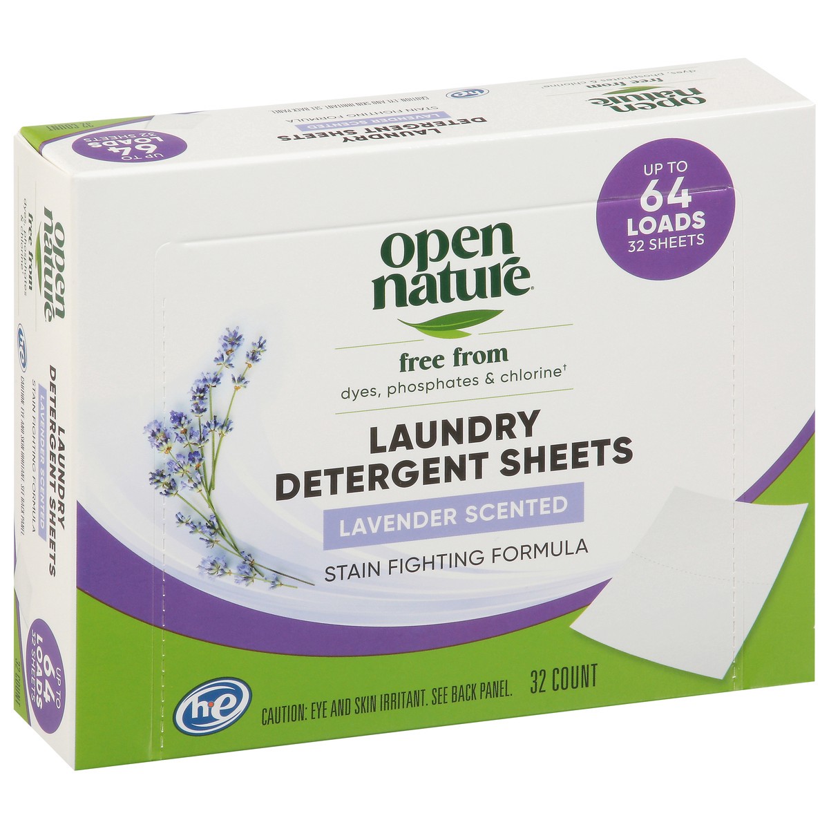 slide 4 of 4, Open Nature Laundry Detergent Sheet Lavender Scented 32 Ct - 32 CT, 32 ct